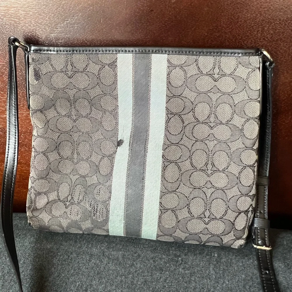 Coach Black and Gray Men's Crossbody Bag - Picture 3 of 7